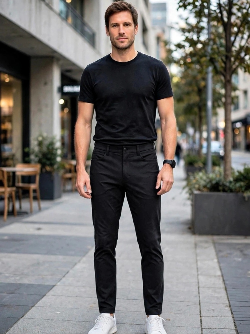 Lululemon ABC Slim-Fit 5 Pocket Pant Mens 29 Black Warpstreme LM5AQRS